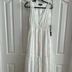 Lulu's White Button Up Maxi Sundress NEW WITH TAGS!